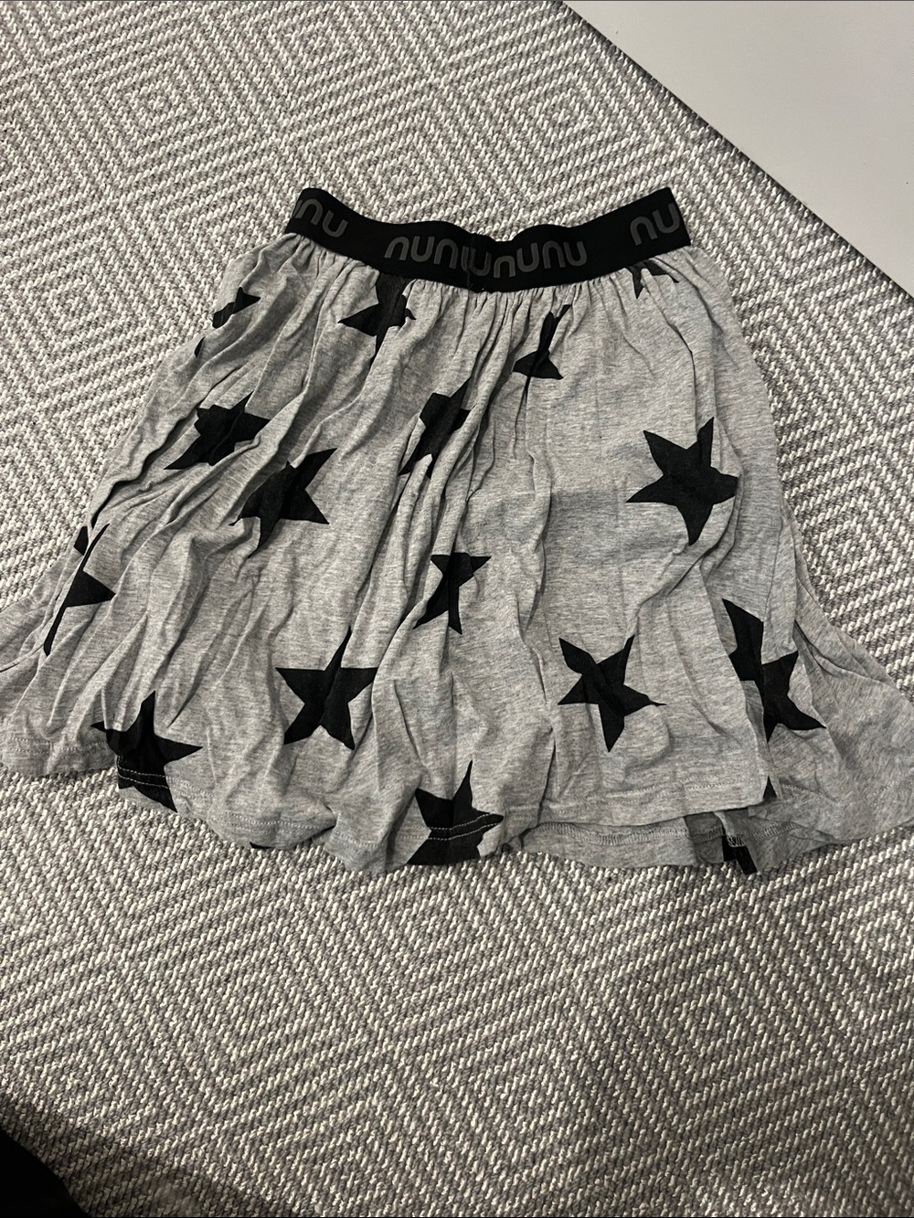 nununu Grey Star-Print Circle Skirt